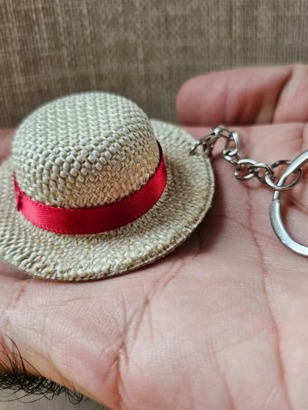 Keys Holder Handmade Straw Hat Anime Design Keychain keyring